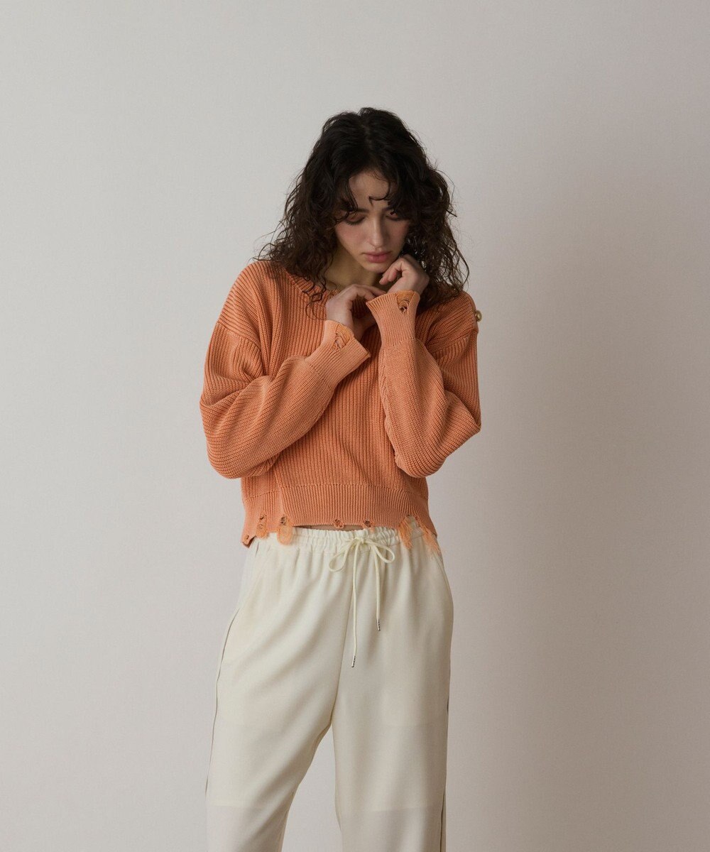 GRACE CONTINENTAL ピグメントニットトップ 