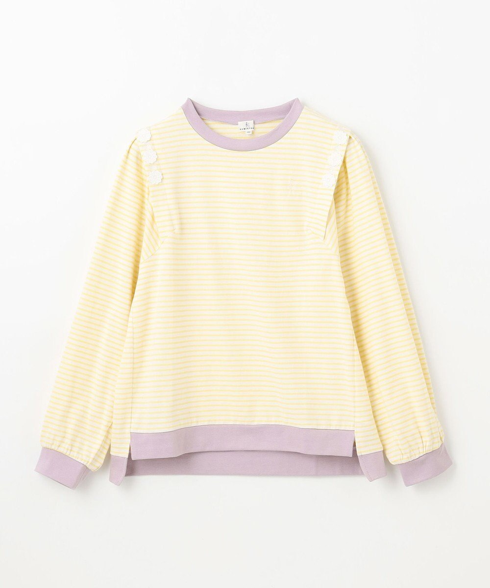 組曲 KIDS 【150-160㎝】リボンボーダー トップス 