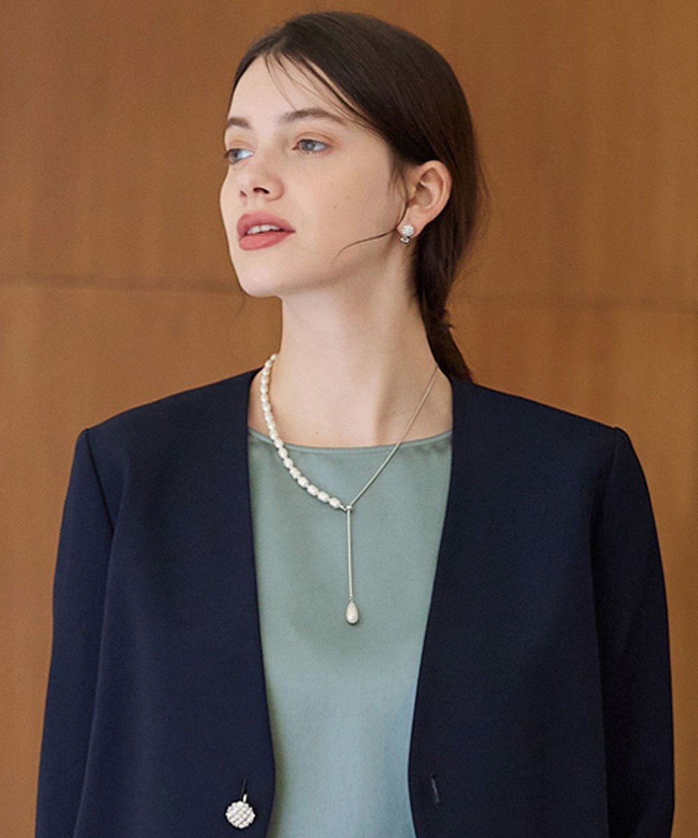 23区 【APPLAUDIR】ガラスパール チェーンコンビ ネックレス 