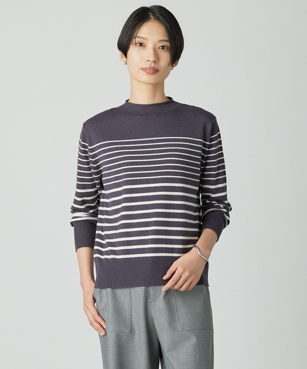 J.PRESS LADIES L SOFT TOUCH WOOL ボーダー ニット 