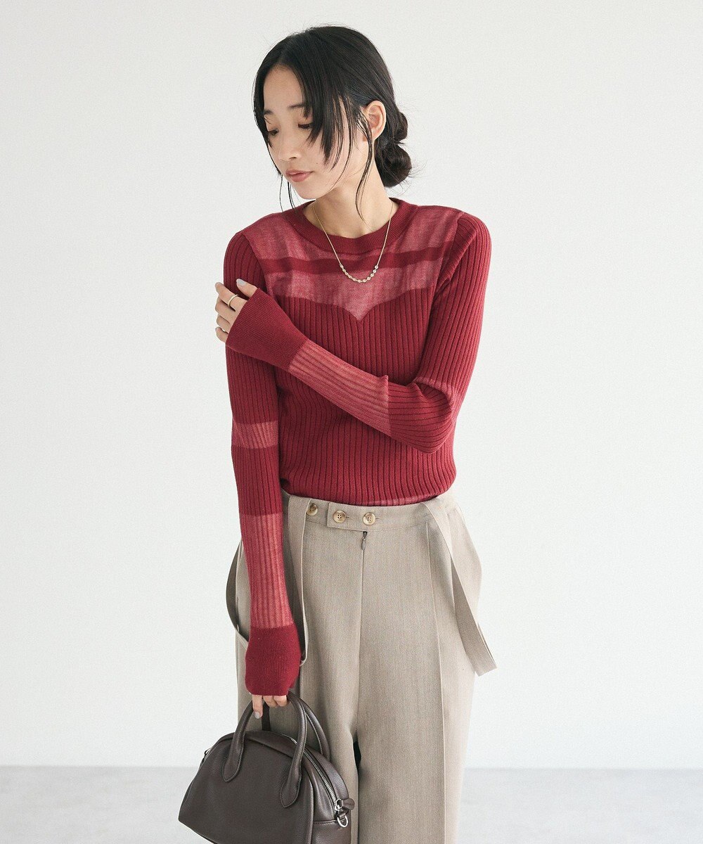 CRAFT STANDARD BOUTIQUE シアーニット長袖プルオーバー 