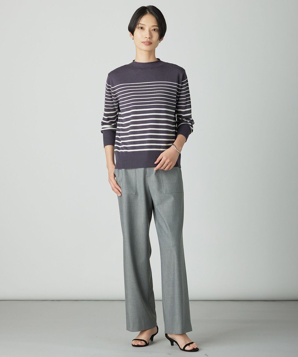 J.PRESS LADIES L SOFT TOUCH WOOL ボーダー ニット 