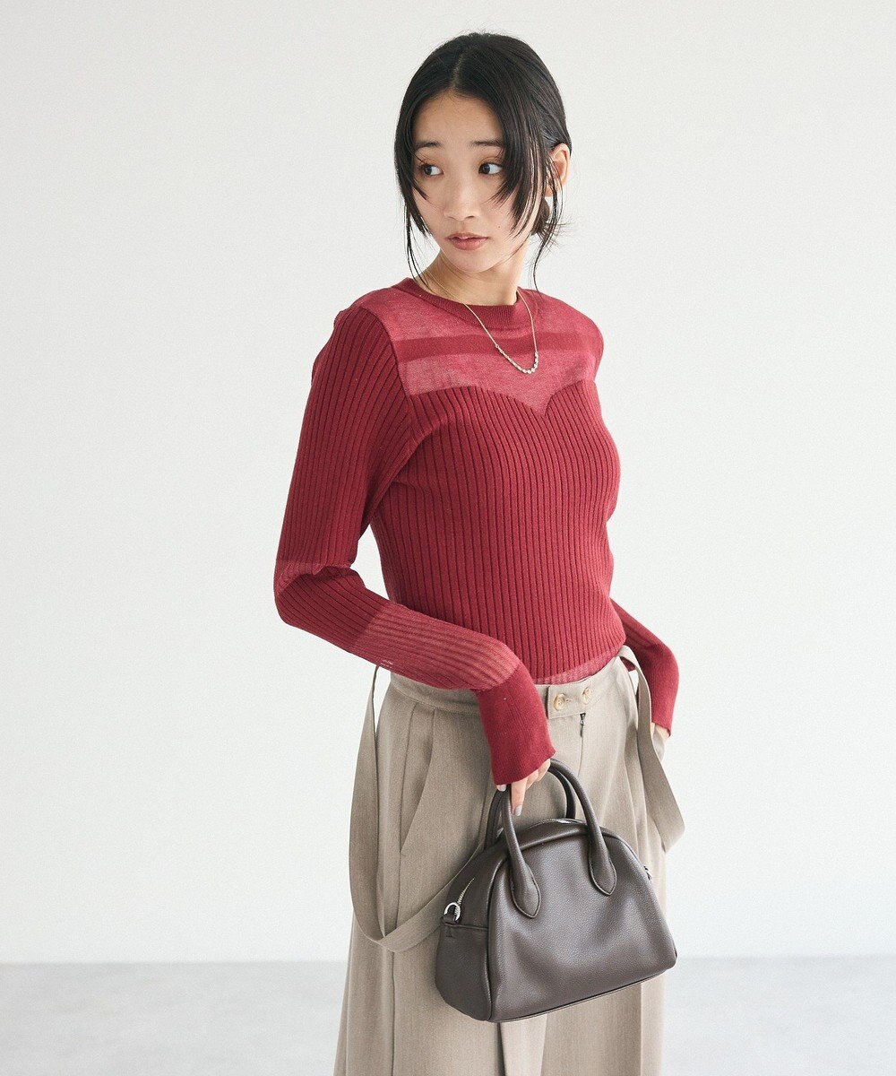 CRAFT STANDARD BOUTIQUE シアーニット長袖プルオーバー 