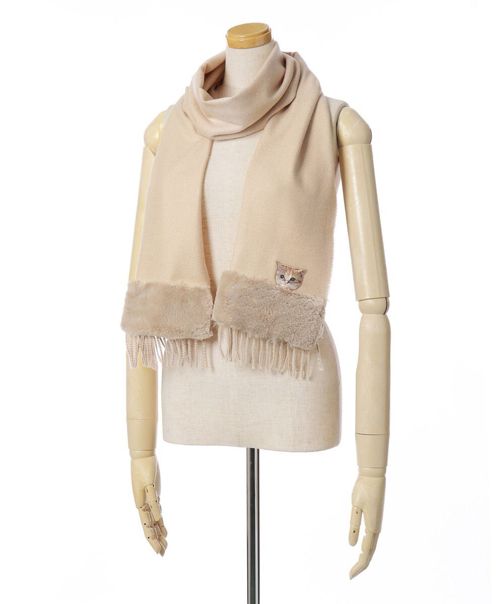 MOONBAT PAUL & JOE ACCESSOIRES ヌネットワッペン×ファームースタッチマフラー（パッケージ入り） 