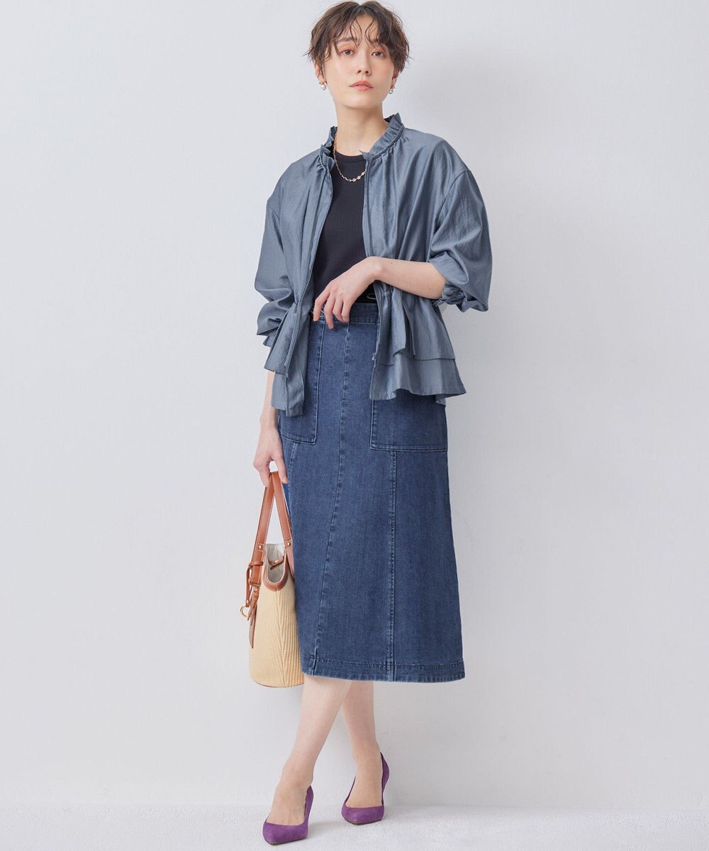 組曲 S 【洗える・シワになりにくい】シアーブルゾン 