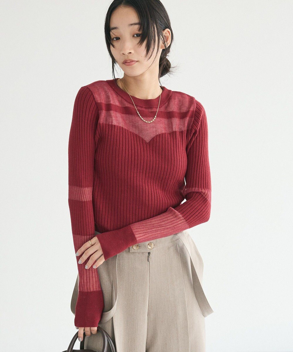 CRAFT STANDARD BOUTIQUE シアーニット長袖プルオーバー 