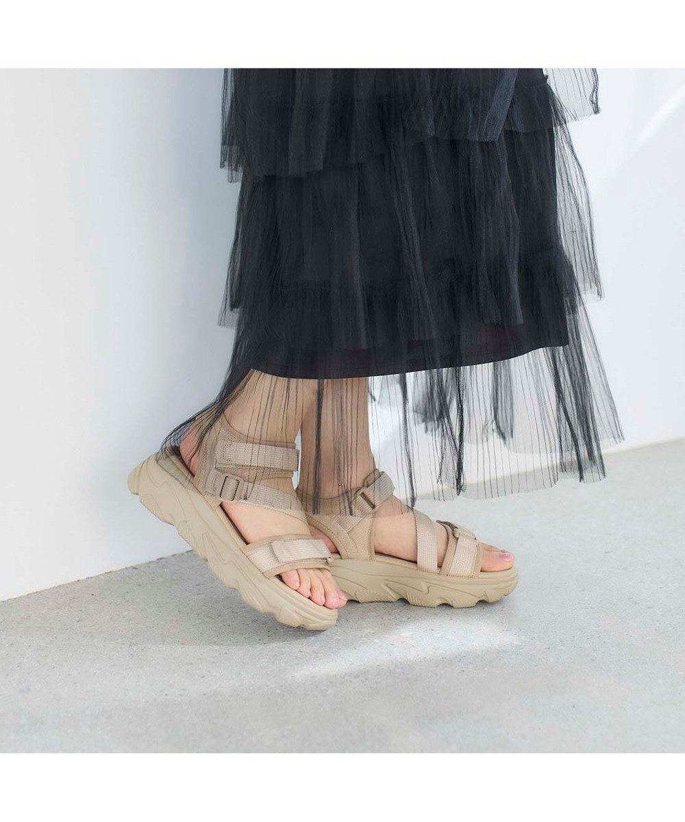 MODE ET JACOMO <noyau>トリプルベルクロ厚底スポーツサンダル 