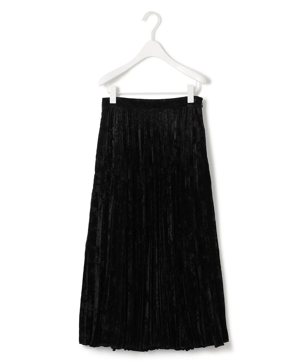 ICB 【洗える】 シアーベルベット プリーツスカート 