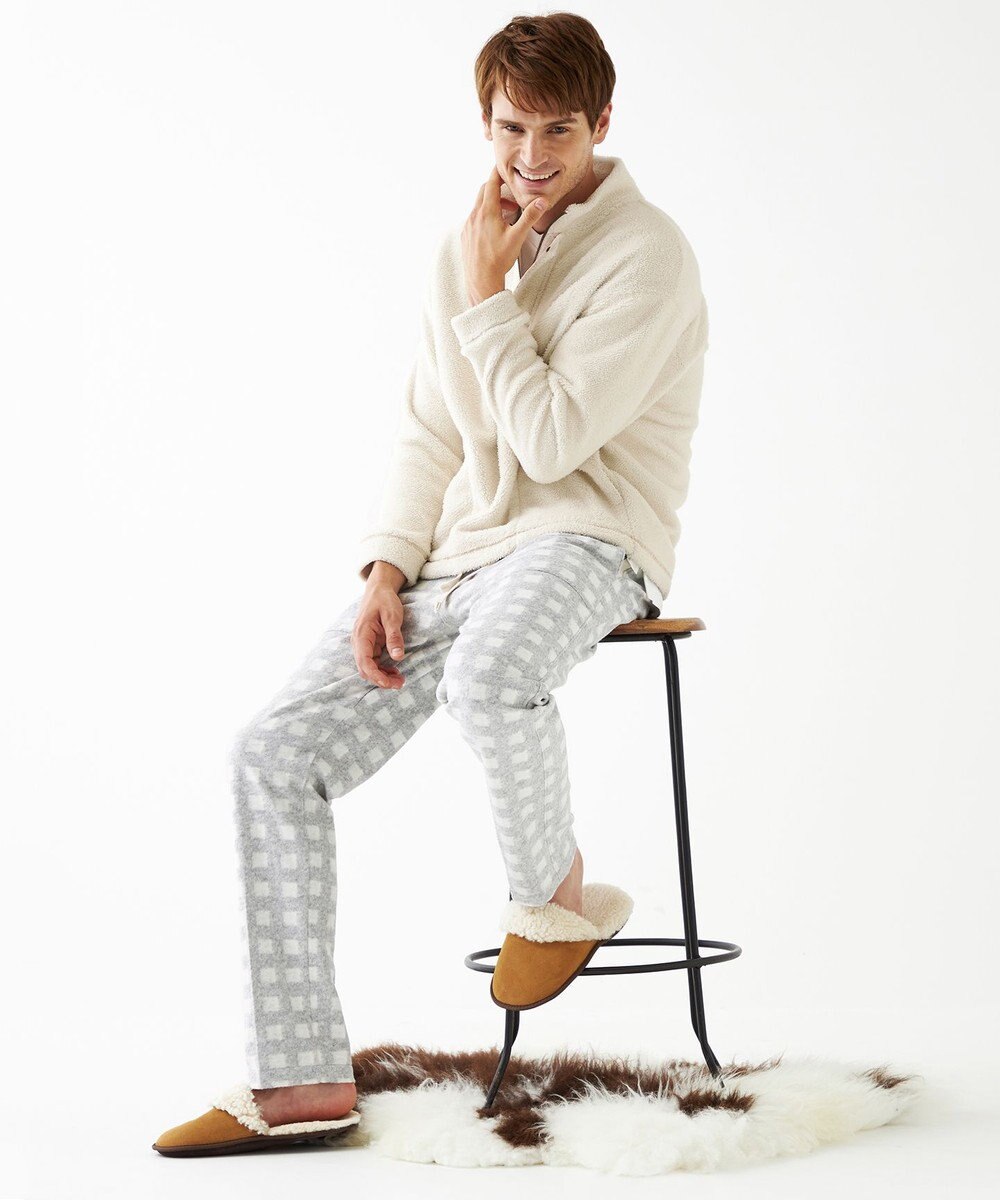 JOSEPH ABBOUD MOUNTAIN 【SPACE／UNISEX】フランネルジャージーチェック パンツ 