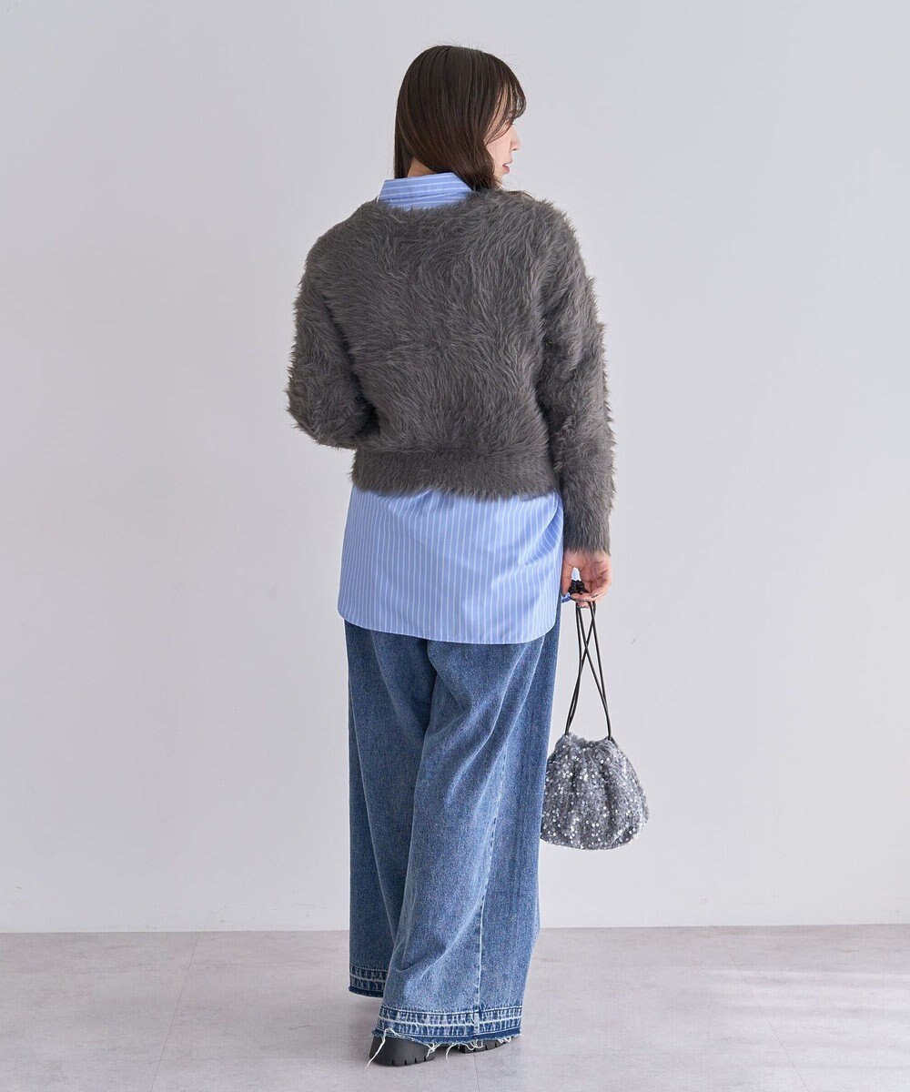 Green Parks ・Ｐｅｔｉｔ　Ｆｌｅｕｒ　シャギーニットカーディガン 