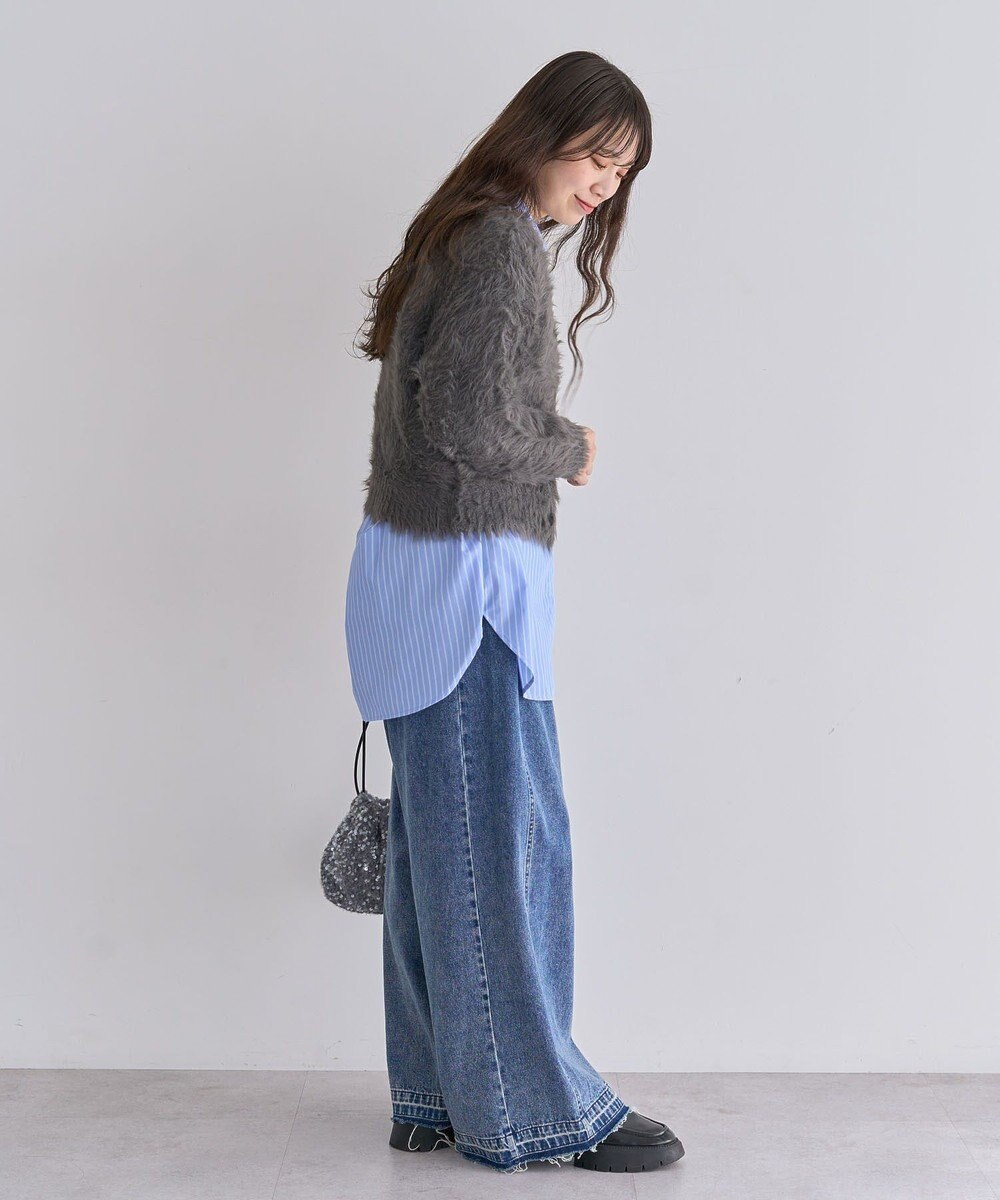 Green Parks ・Ｐｅｔｉｔ　Ｆｌｅｕｒ　シャギーニットカーディガン 