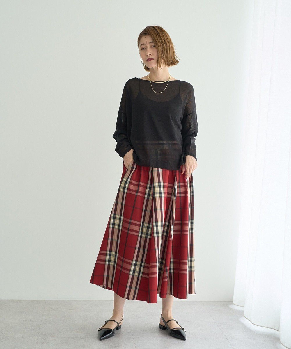 YECCA VECCA 【撥水】メモリーフレアスカート 