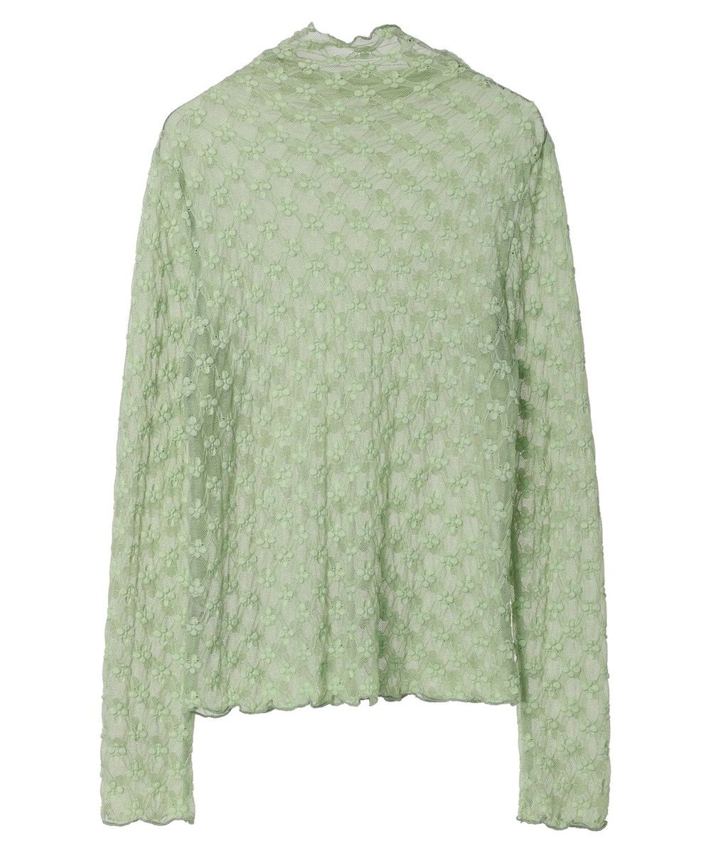 earth music&ecology ハイネックシアーフラワーインナー 