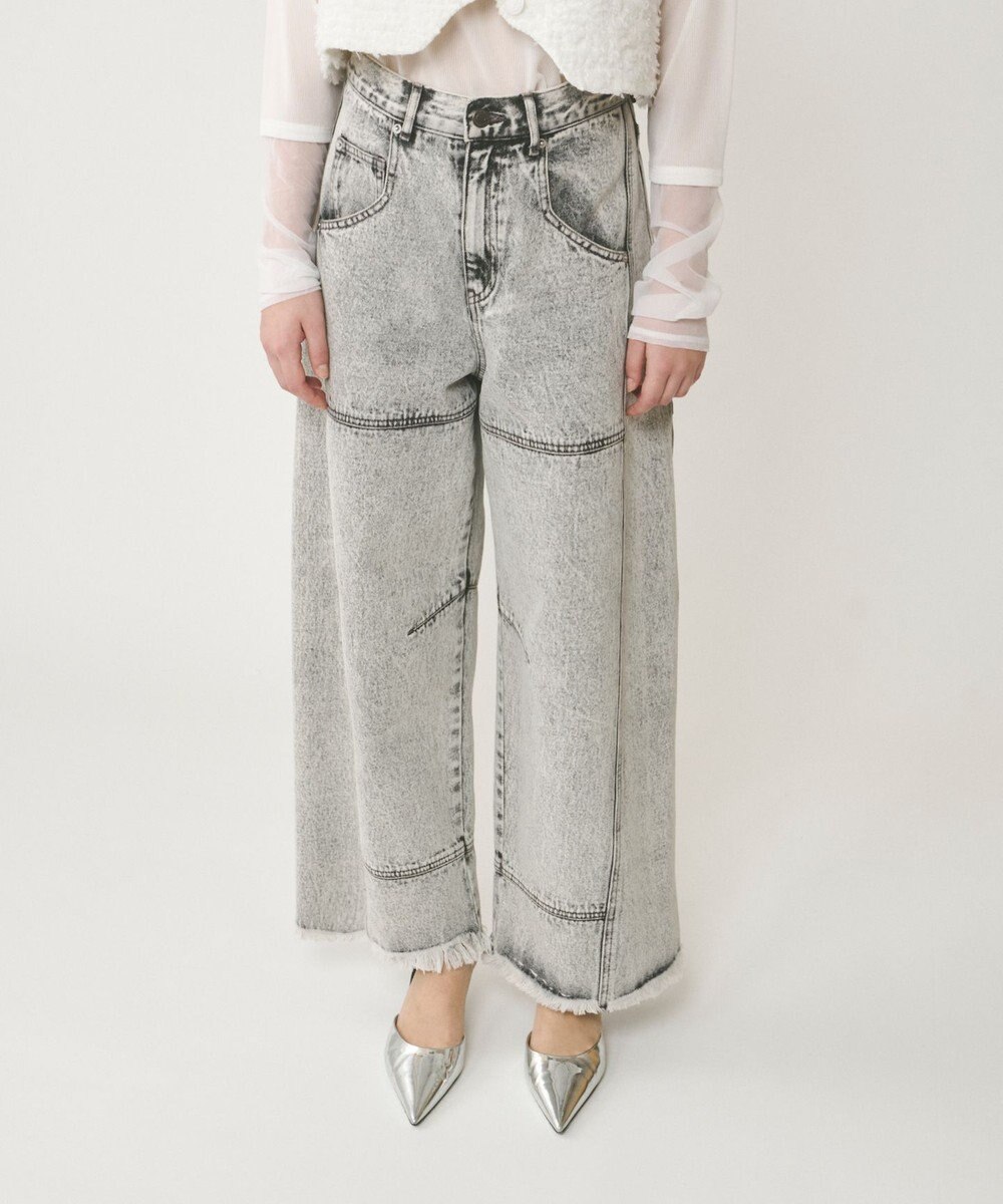 GRACE CONTINENTAL ライン切替デニムパンツ 