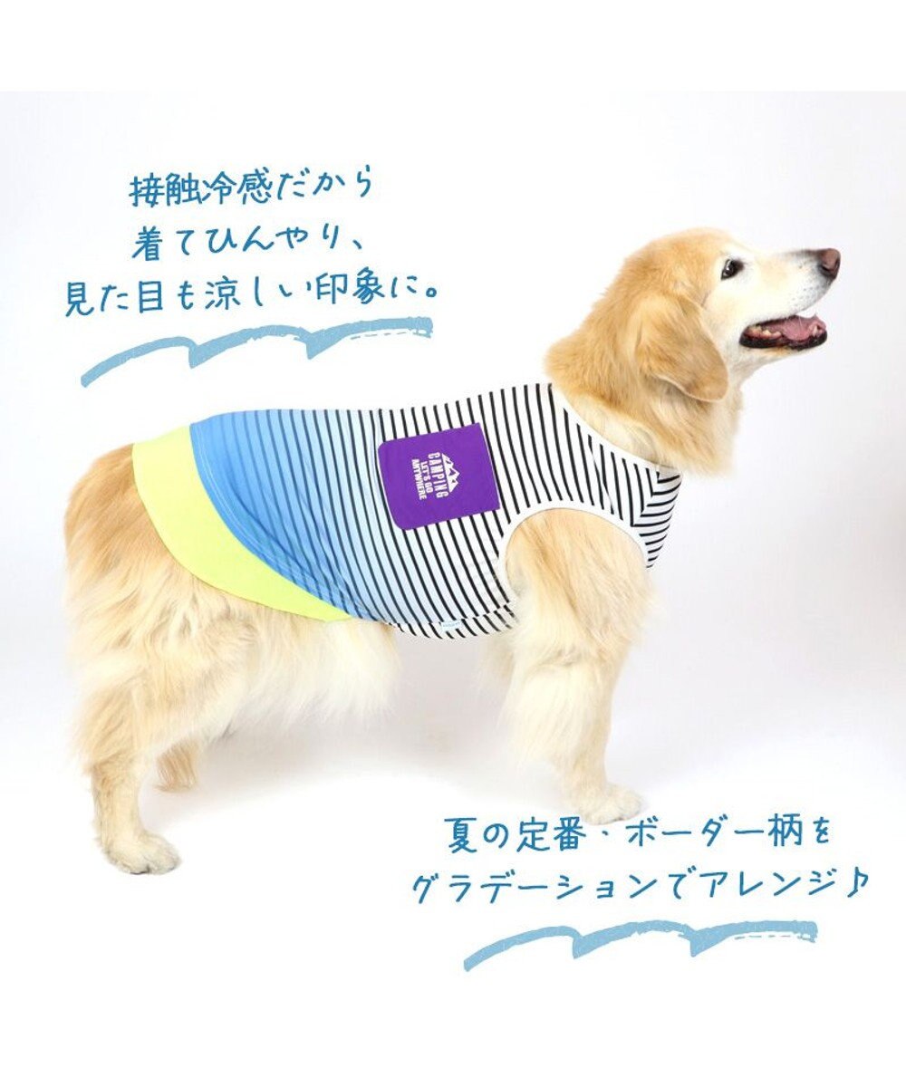 PET PARADISE 犬の服 夏 ひんやり クール メッシュ 接触冷感 虫よけ  グラデーション タンクトップ 【中型犬】【大型犬】クールマックスエコメイド 