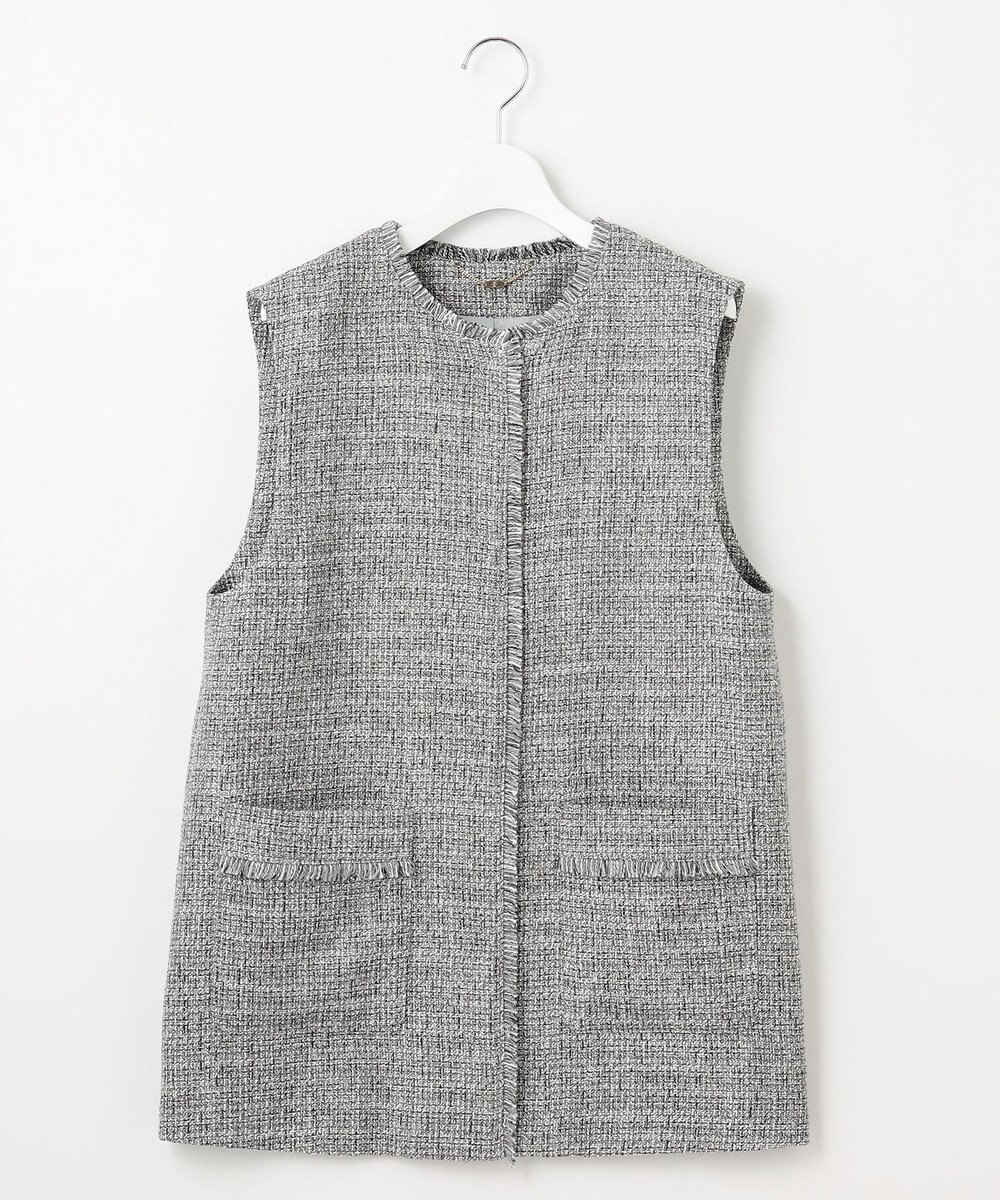 自由区 【カタログ掲載・セットアップ対応】ライトミックスツイード ジレ 