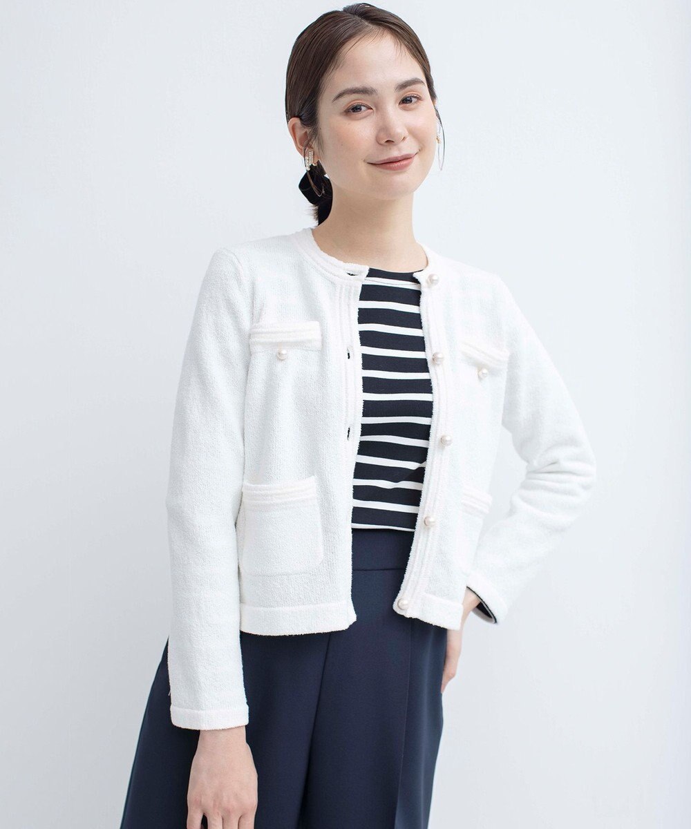 組曲 ミニブークレーツイードニットジャケット 