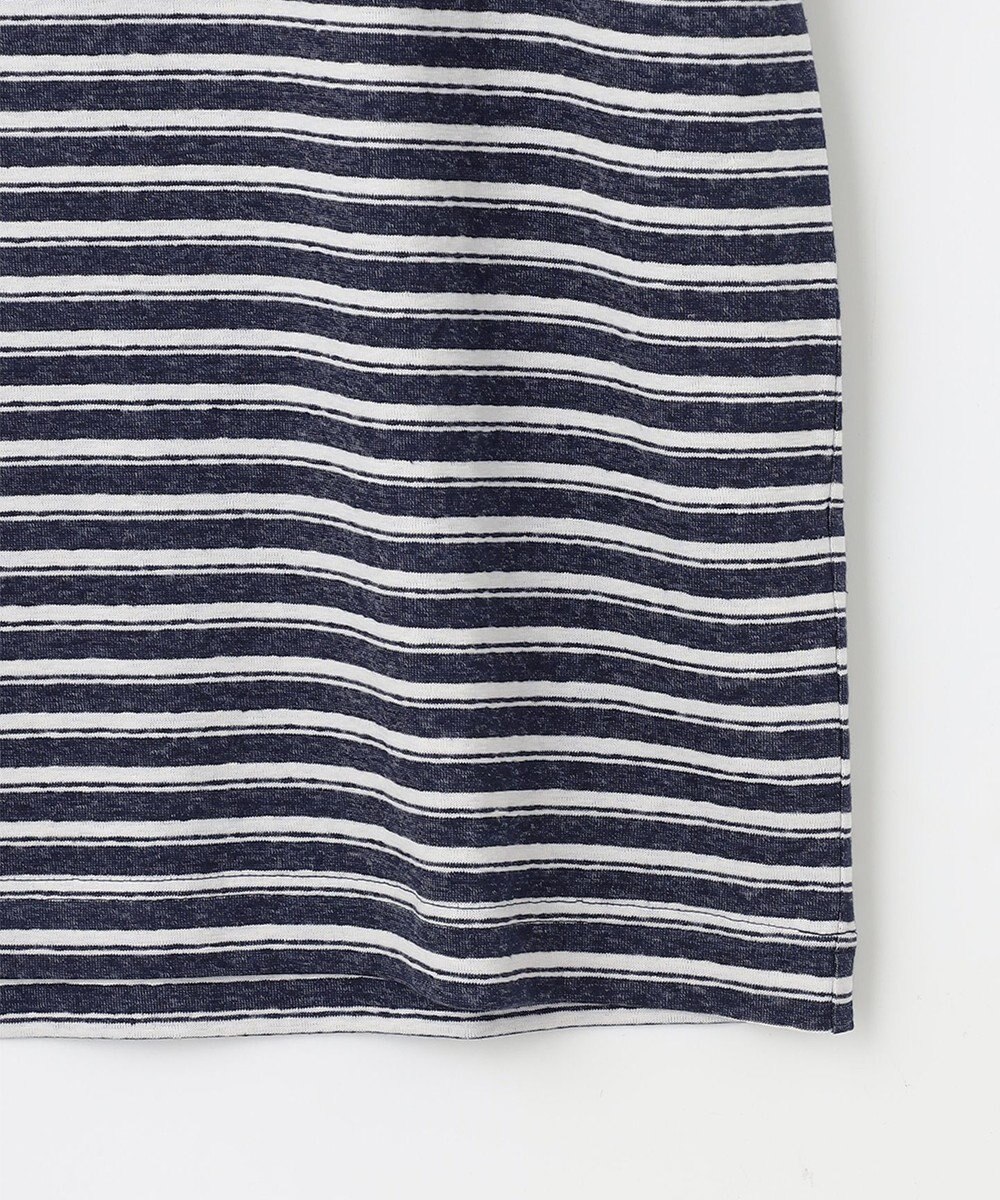 JOSEPH ABBOUD 【リネン素材/清涼感/吸水速乾】リネン天竺ボーダー Ｔシャツ 