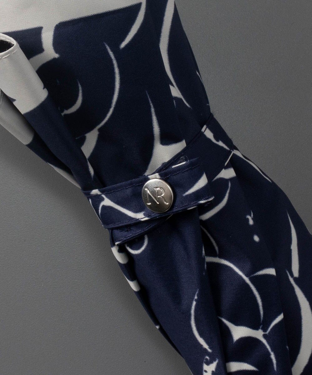 AURORA NINA RICCI ニナリッチ ドローイング花柄プリント 晴雨兼用傘（折りたたみ傘・トップフラット） 