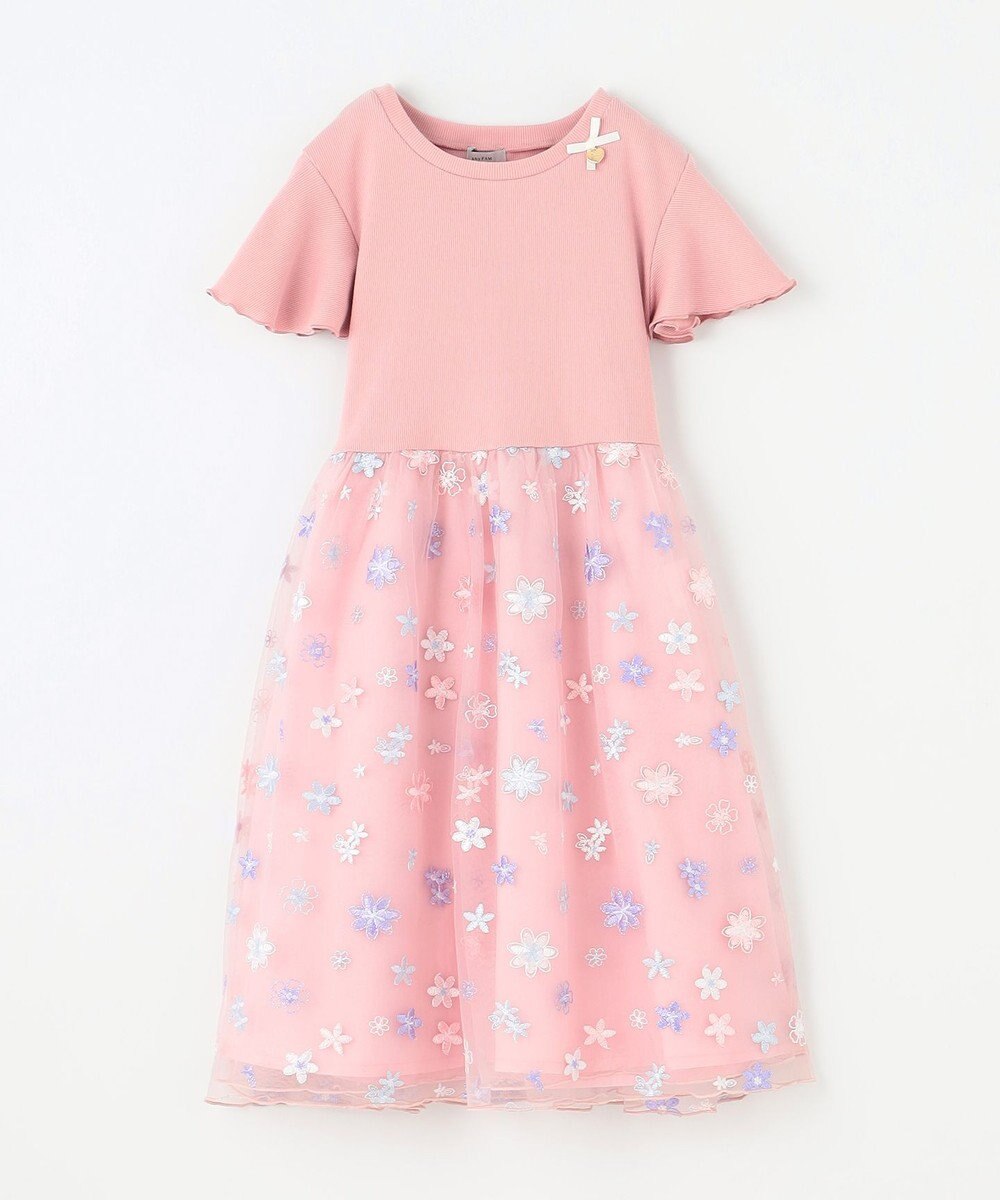 ANY KIDS 刺繍チュールワンピース 