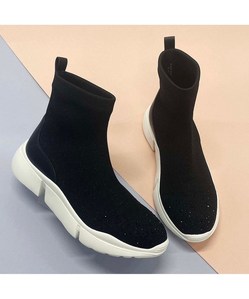 MODE ET JACOMO <MODE ET JACOMO>ハイカットニットスニーカー 