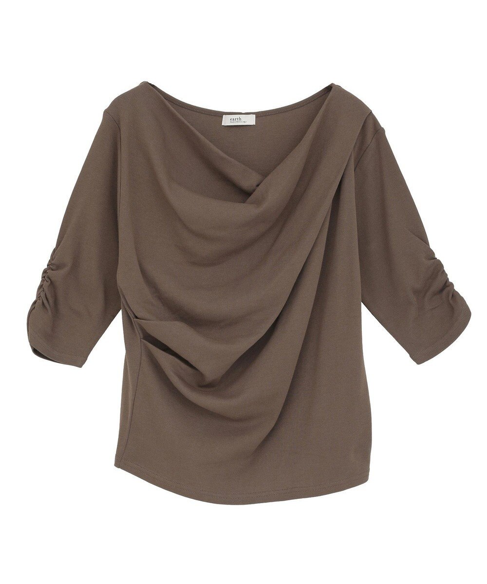 earth music&ecology ドレープデザインカットソー 