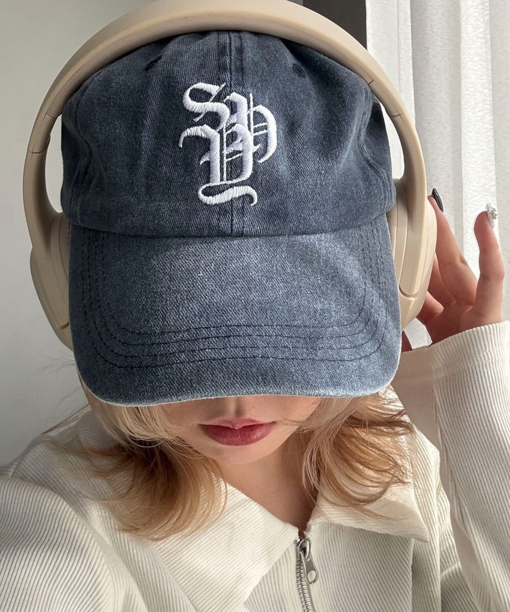 WEGO ロゴ刺繍ピグメントキャップ 