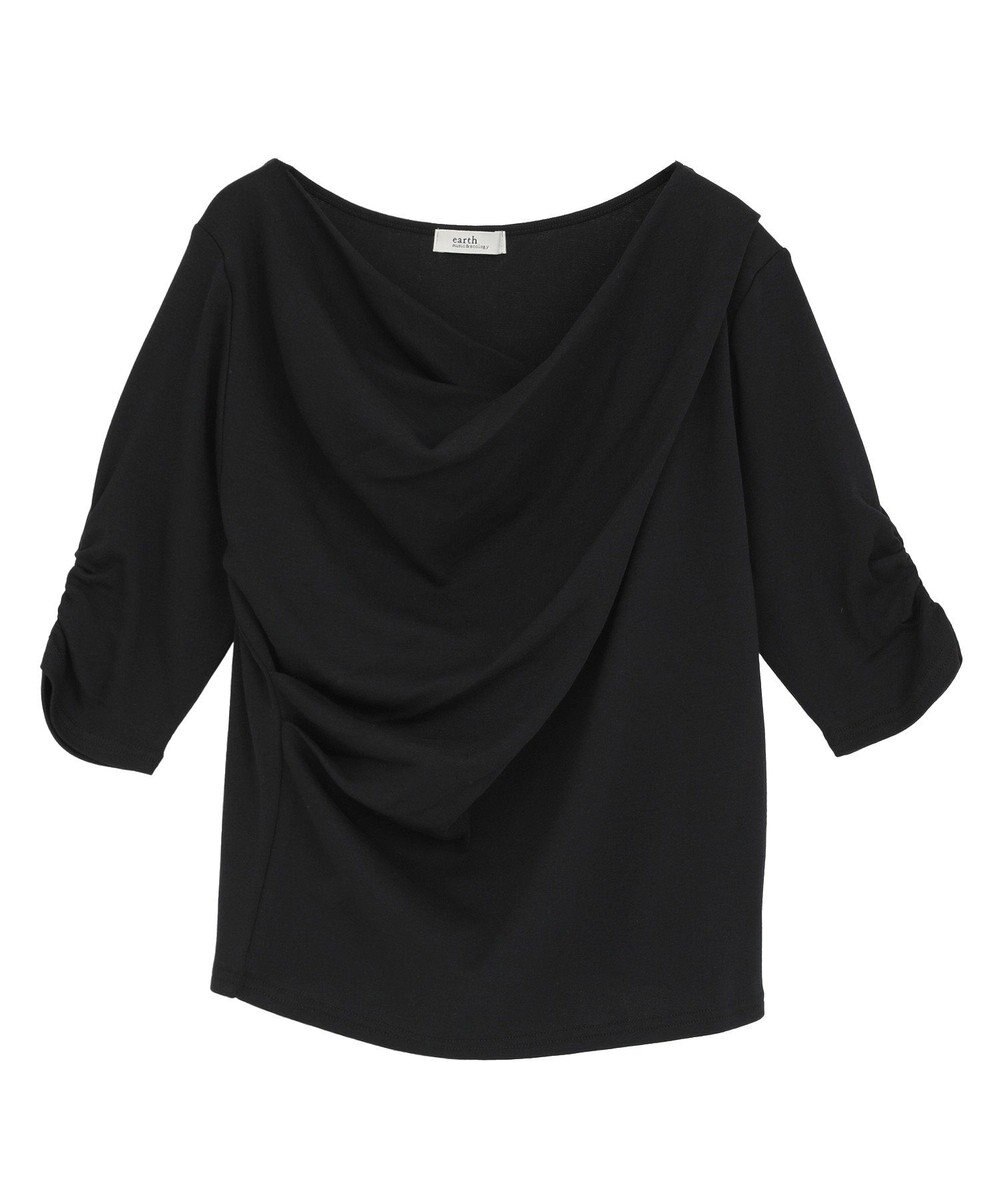 earth music&ecology ドレープデザインカットソー 