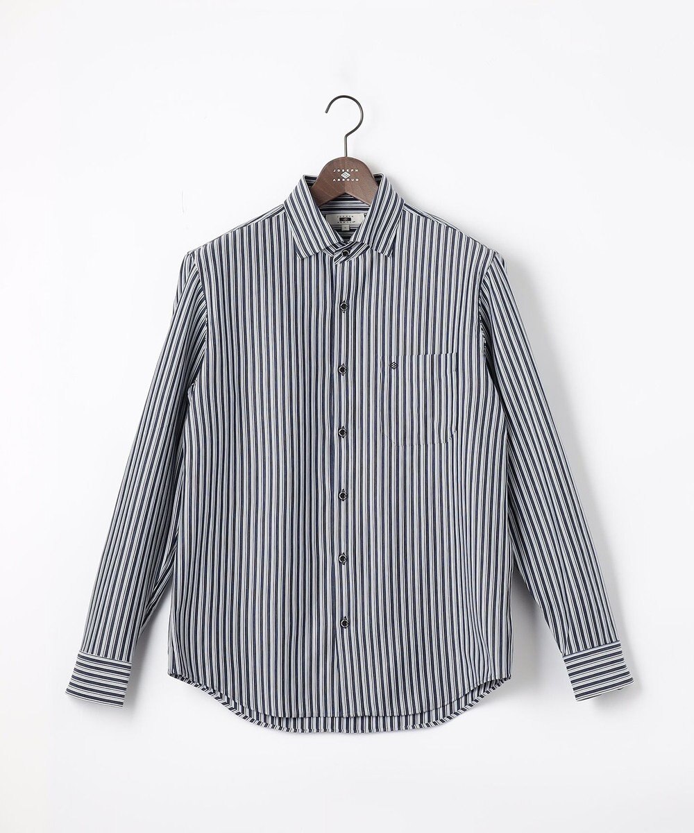 JOSEPH ABBOUD 【ストレッチで快適な着心地・イージーケア】ランダムストライプ ジャージー シャツ 