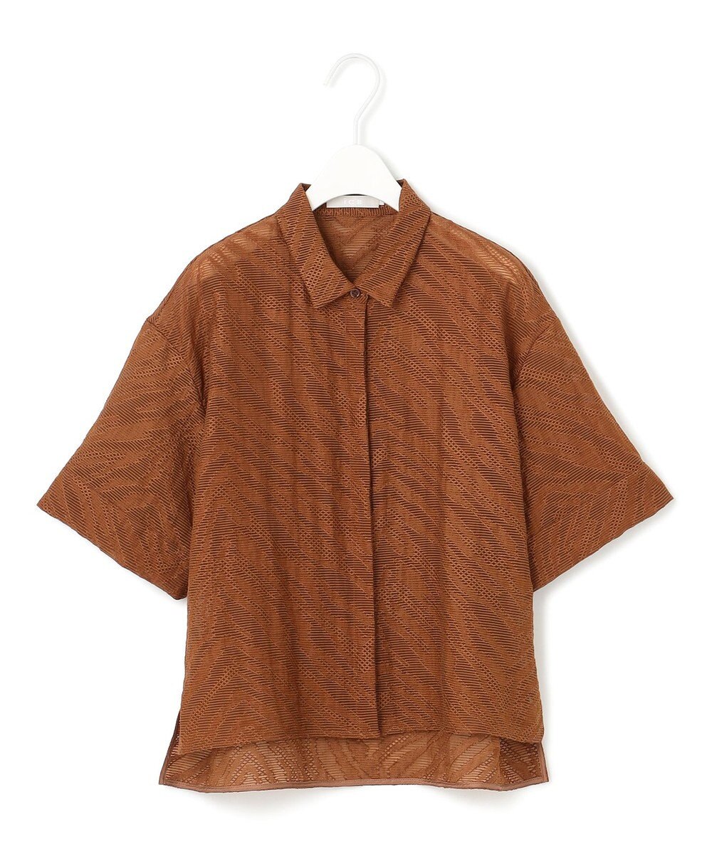 ICB 【洗える】ゼブラシアーJQ クロップドシャツ 