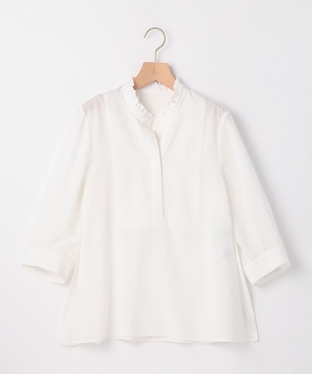 組曲 【WEB限定】ナイロンレーヨン スキッパーブラウス 