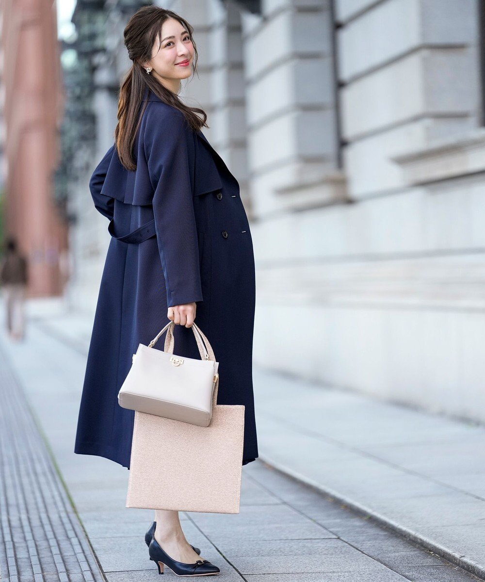 ANY SIS 【2WAY】スクエアミディトート バッグ 