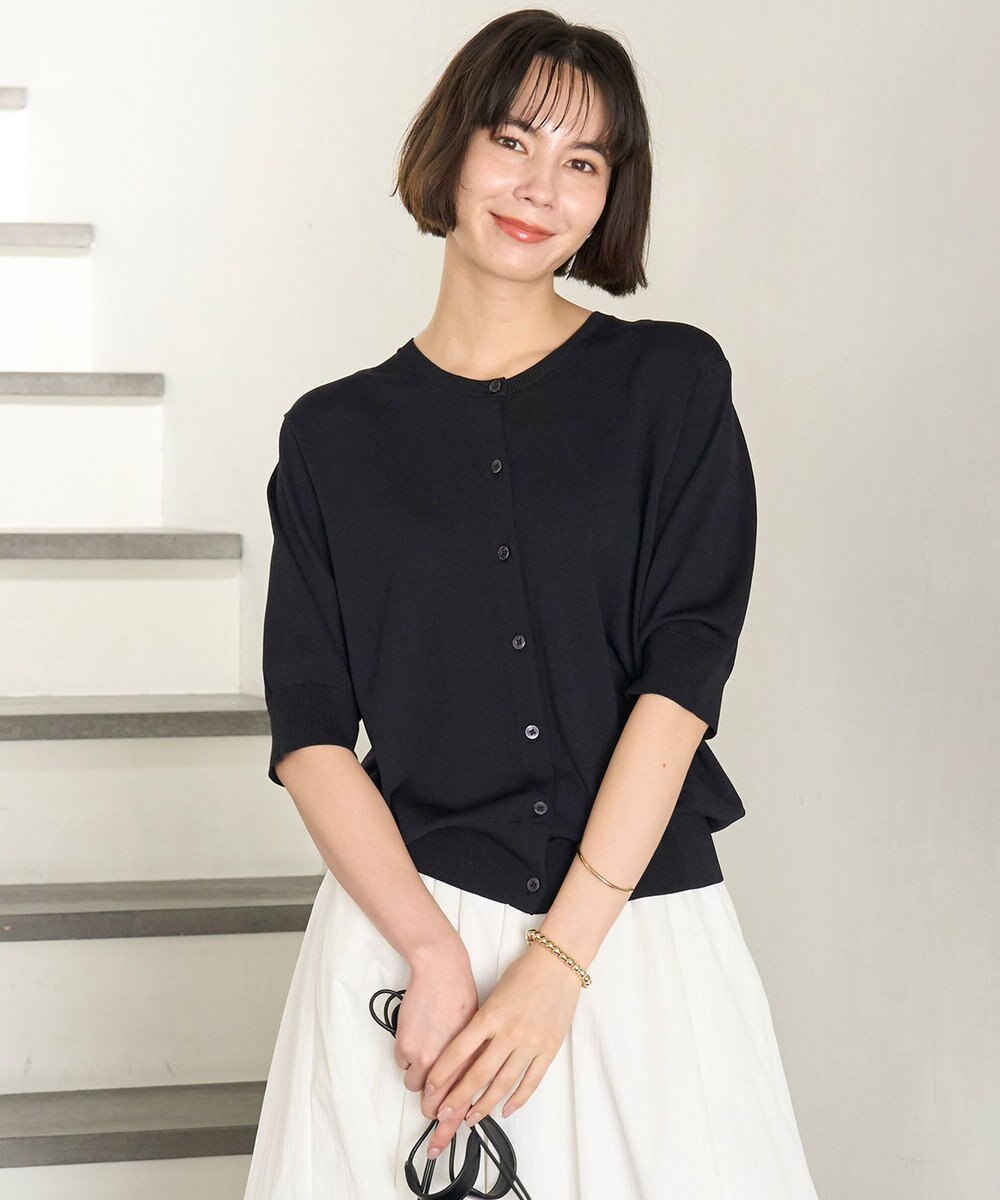 UNFILO L スゴ機能美 ハーフスリーブ カーディガン 