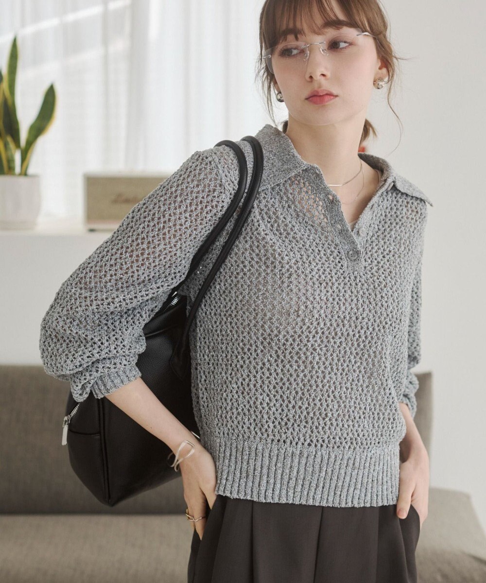 WEGO 【ANGIE VINTAGE】MIXメッシュポロニット 