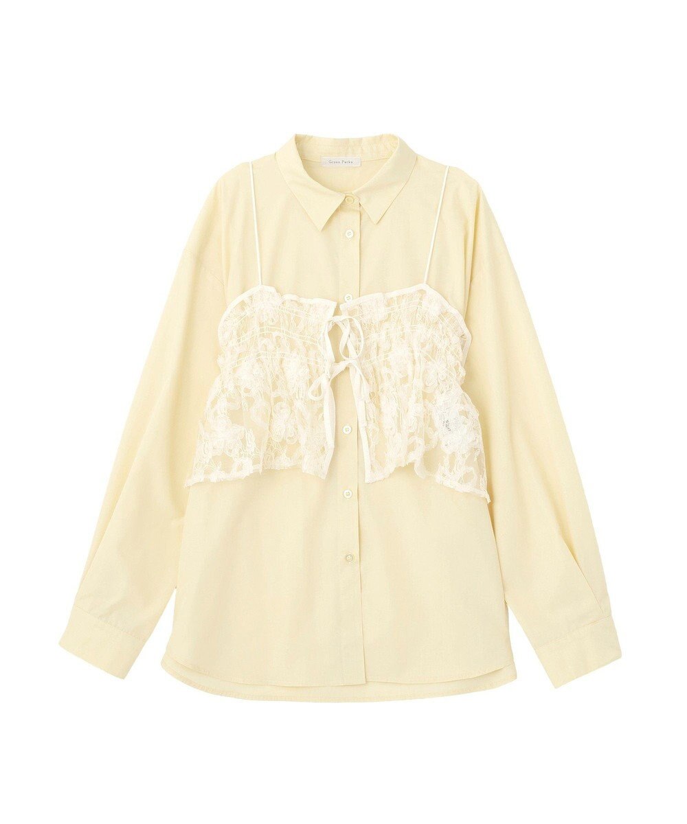 Green Parks ＳＥＴ２点シャツ＋レースビスチェ 