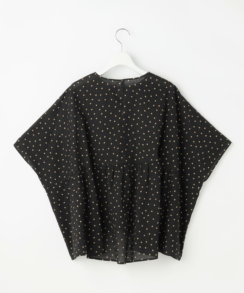 自由区 L 【17号サイズまで展開・WEB限定】コットンサッカープリント ブラウス 