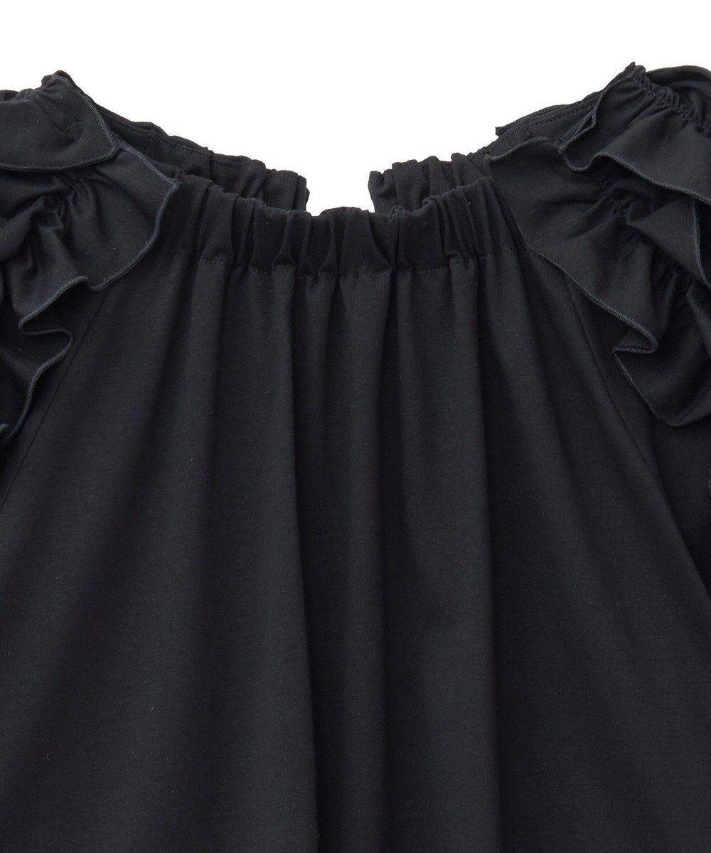 YECCA VECCA UVカットフリルスリーブカットソー 