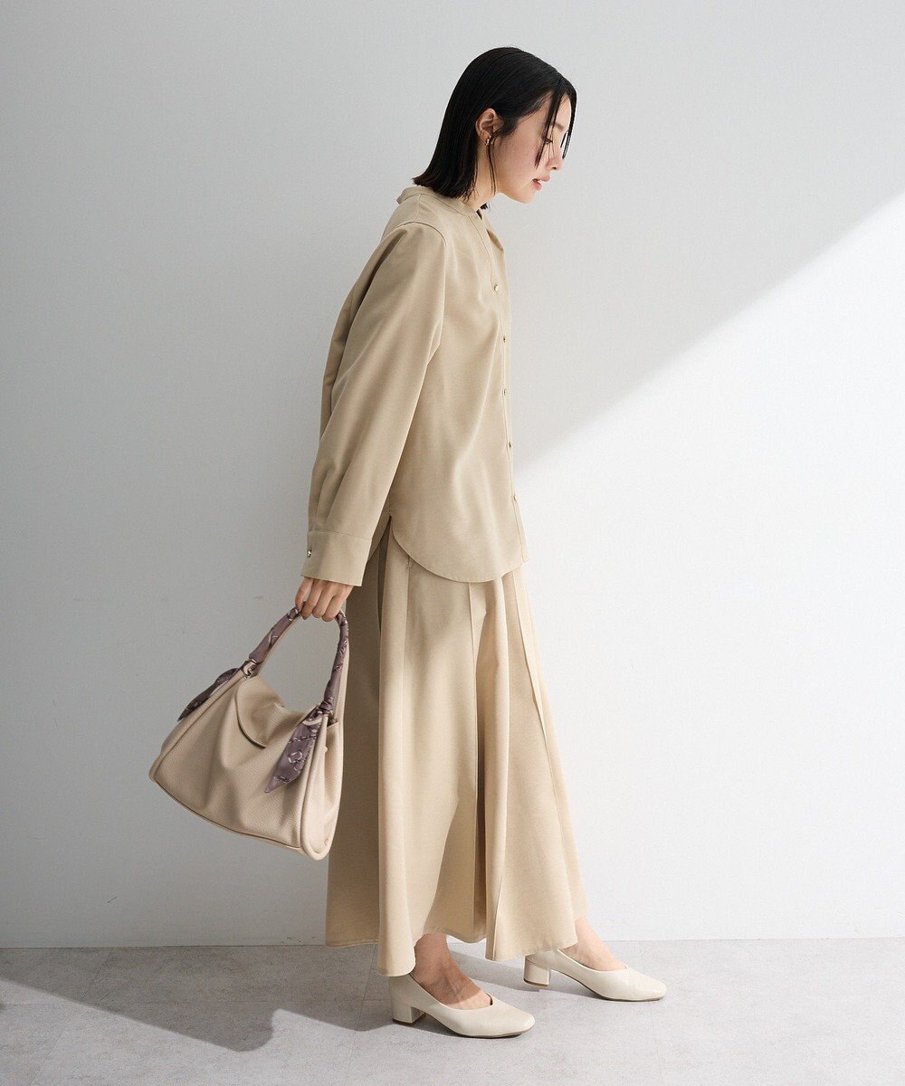 Green Parks ＳＥＴ２点スキッパーブラウス＋プリーツスカート 