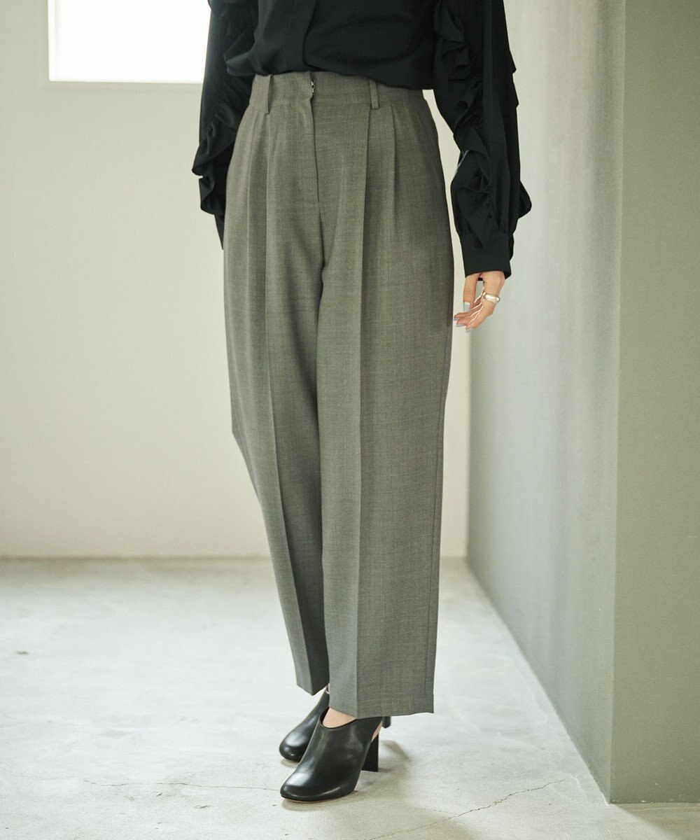 #Newans 2タックセンタープレスパンツ 