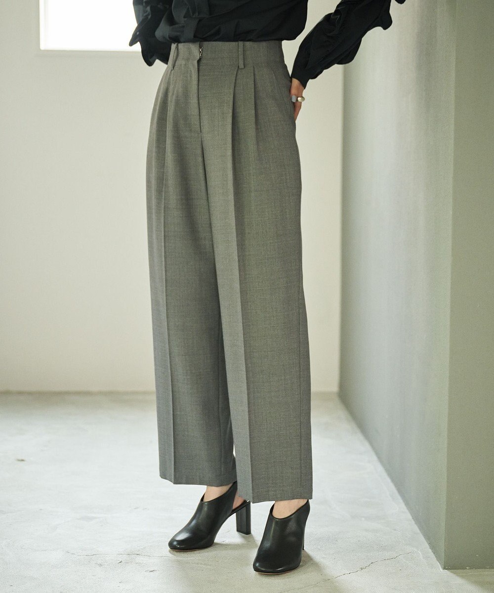 #Newans 2タックセンタープレスパンツ 