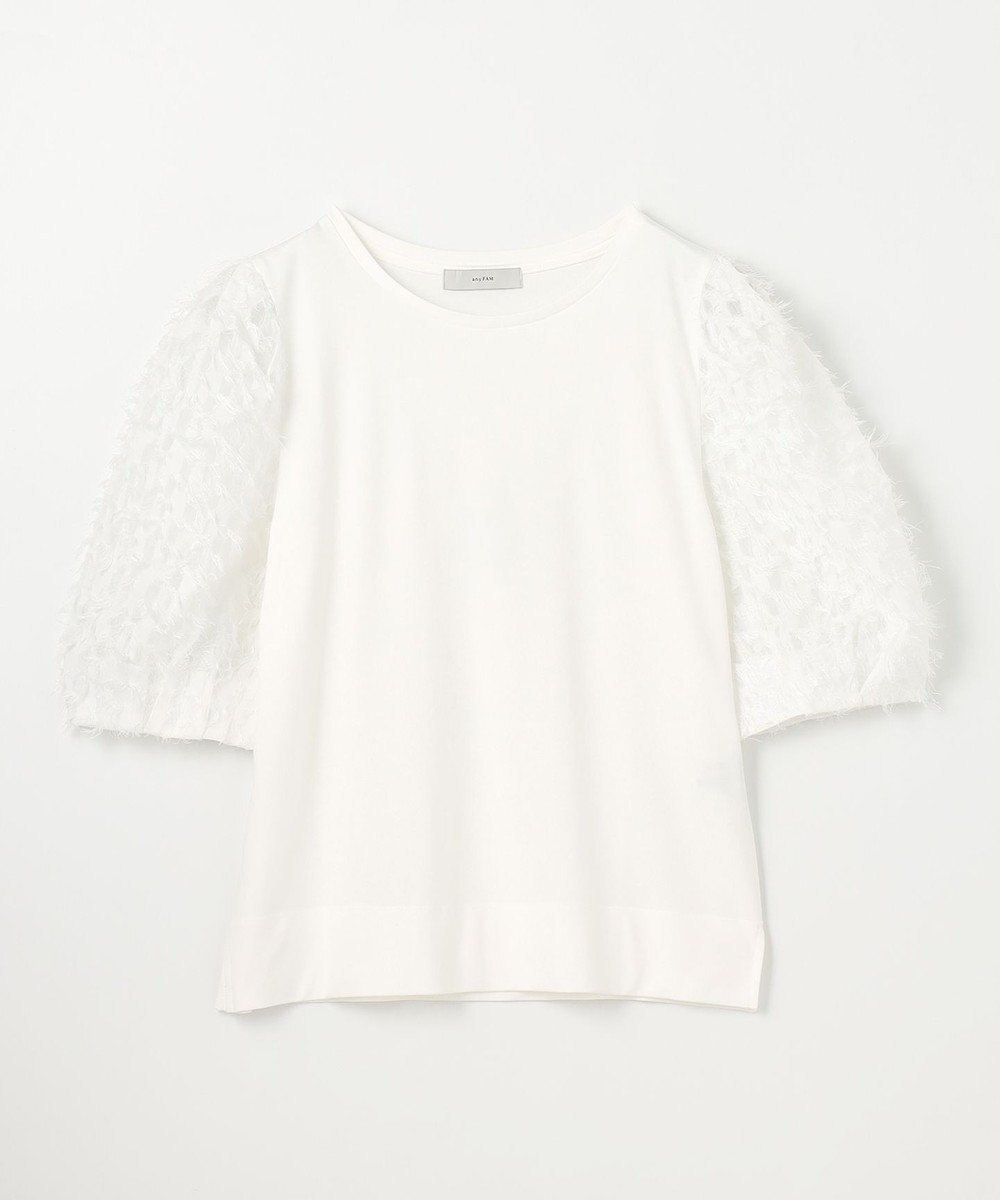 ANY L シルケットスムースジャガードスリーブプルオーバー 