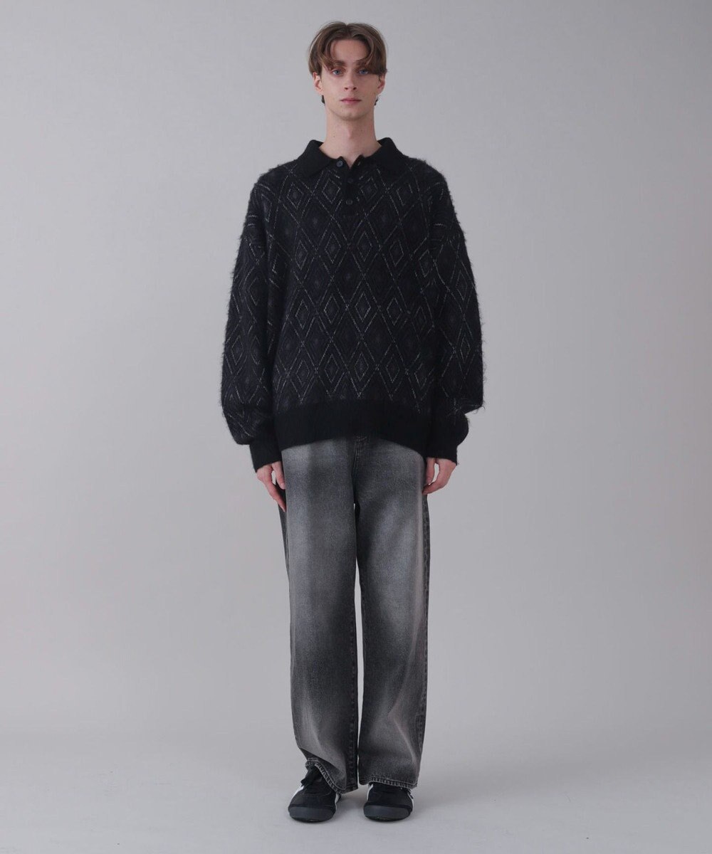 WEGO 【ユニセックス着用ITEM/SMLサイズ展開/ウエスト調整可】バギーデニムパンツ 