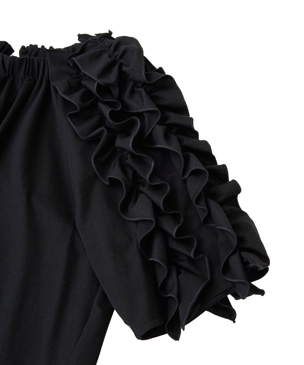 YECCA VECCA UVカットフリルスリーブカットソー 