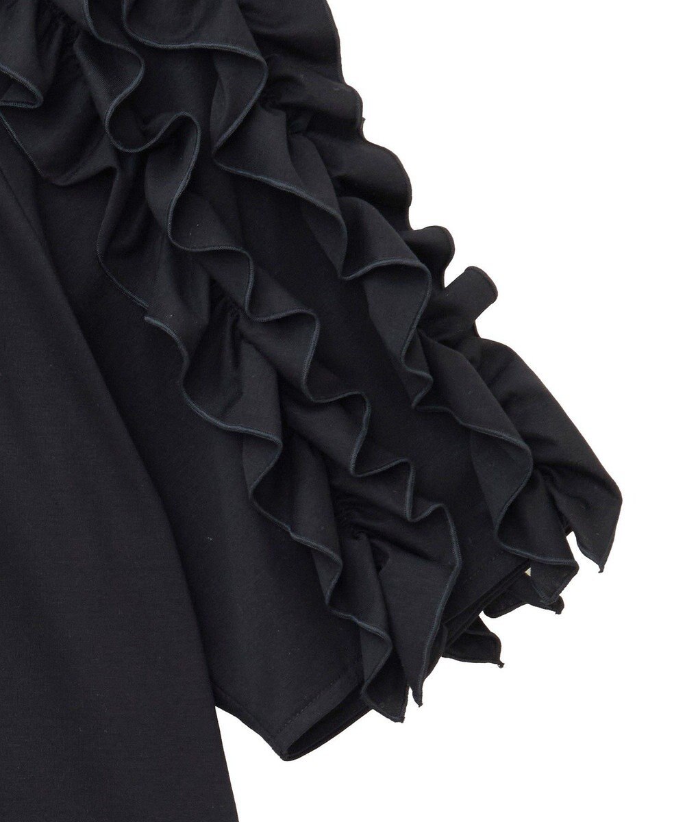 YECCA VECCA UVカットフリルスリーブカットソー 