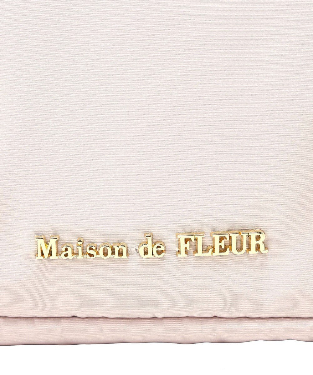Maison de FLEUR リボンチャーム付きマルチポケットトートバッグ 