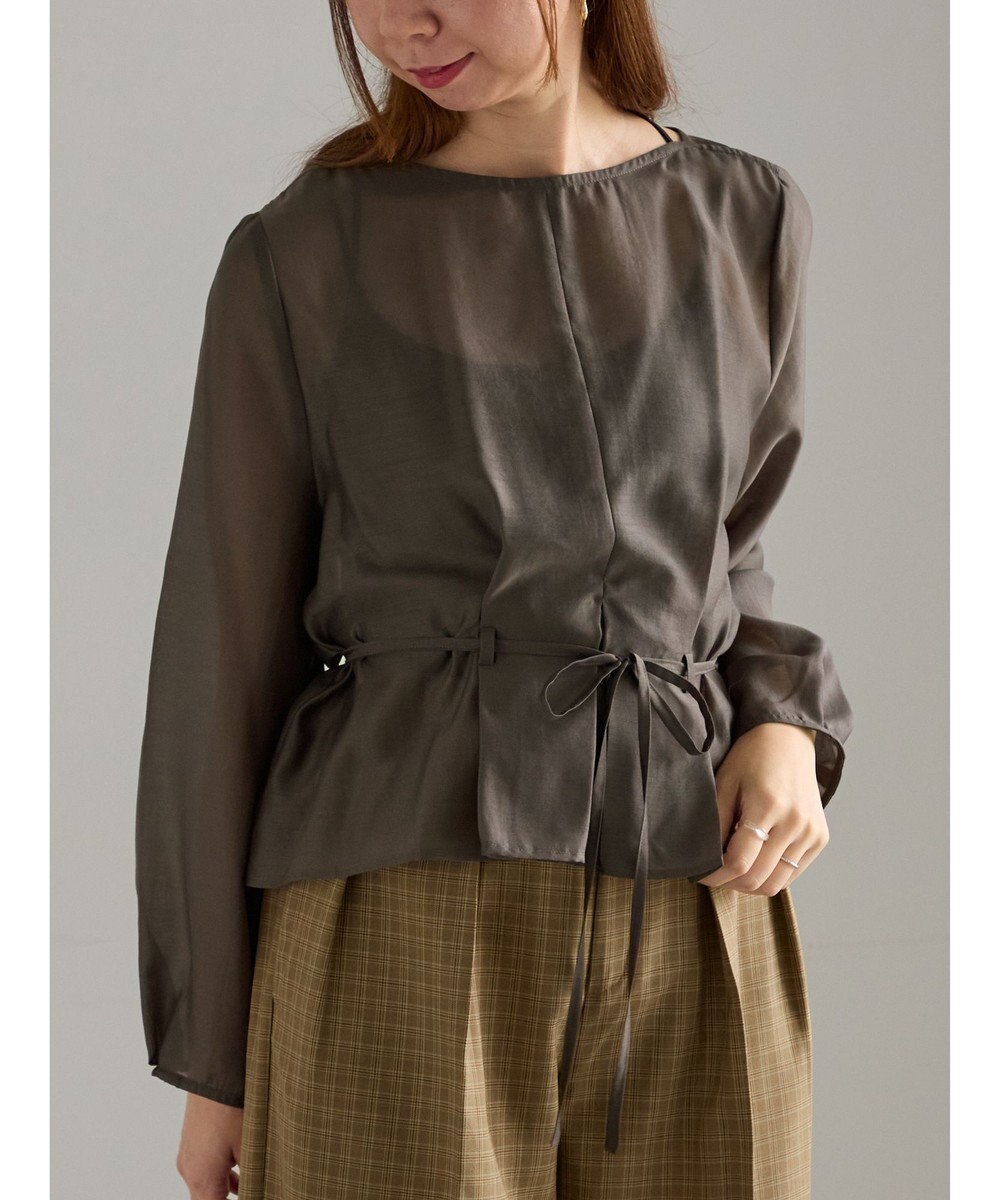 Te chichi ナローリボンシアーペプラムブラウス《2025Autumn catalog vol.2 item》 