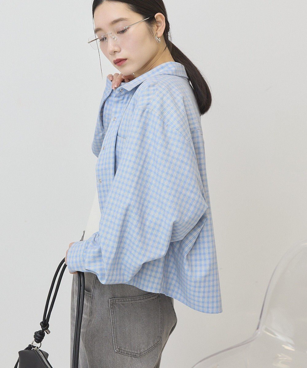 AMERICAN HOLIC ミニチェックショート丈シャツ 