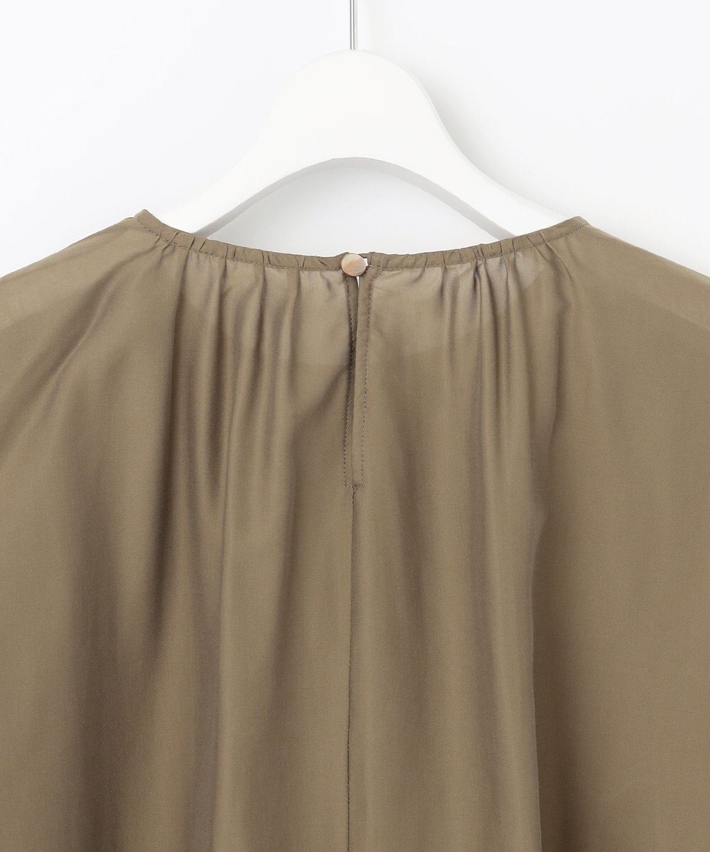 自由区 【洗える】キュプラコットンツイルプルオーバー ブラウス 