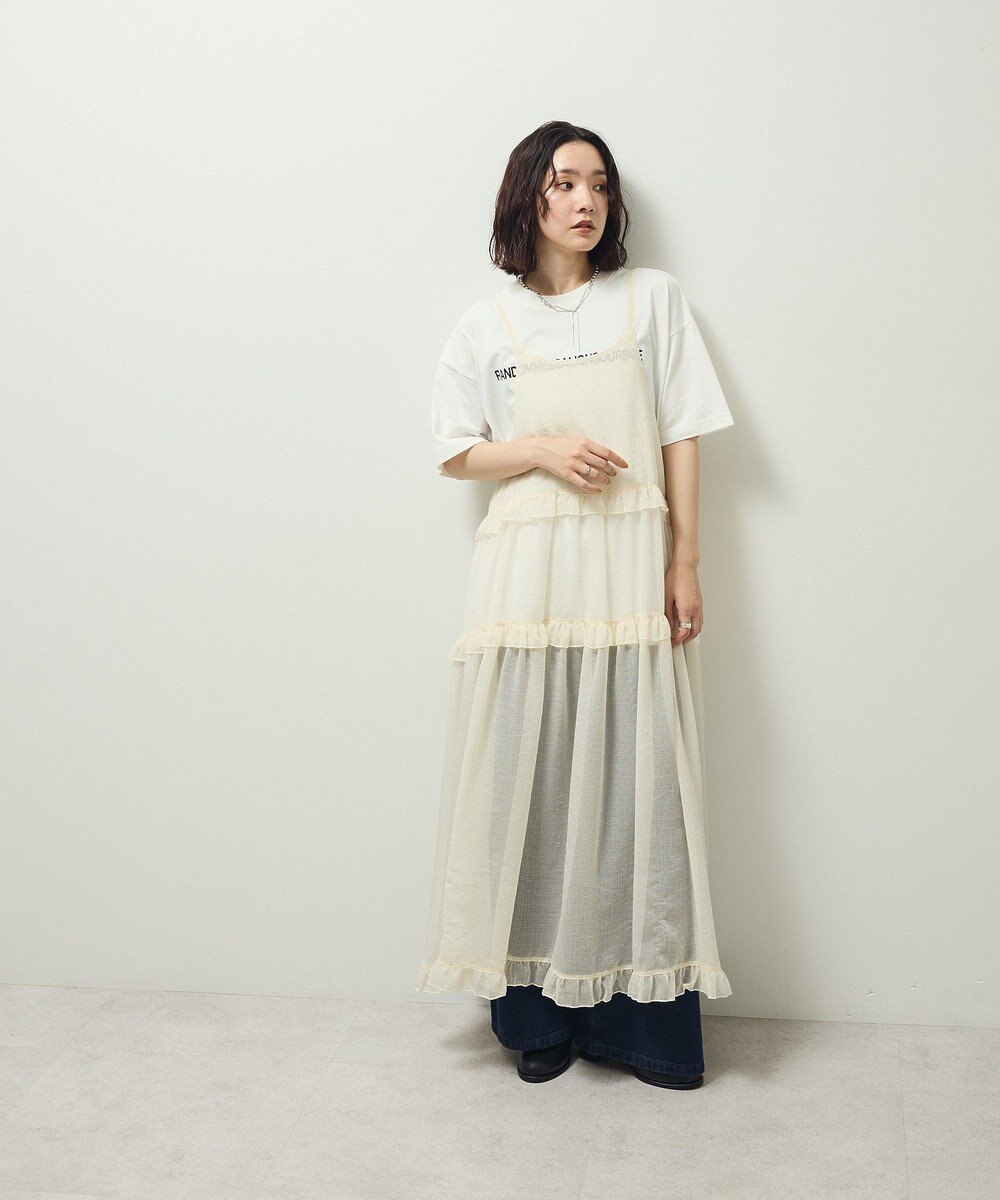 Green Parks ・Ｐｅｔｉｔ　Ｆｌｅｕｒ　シアーティアードキャミワンピ 