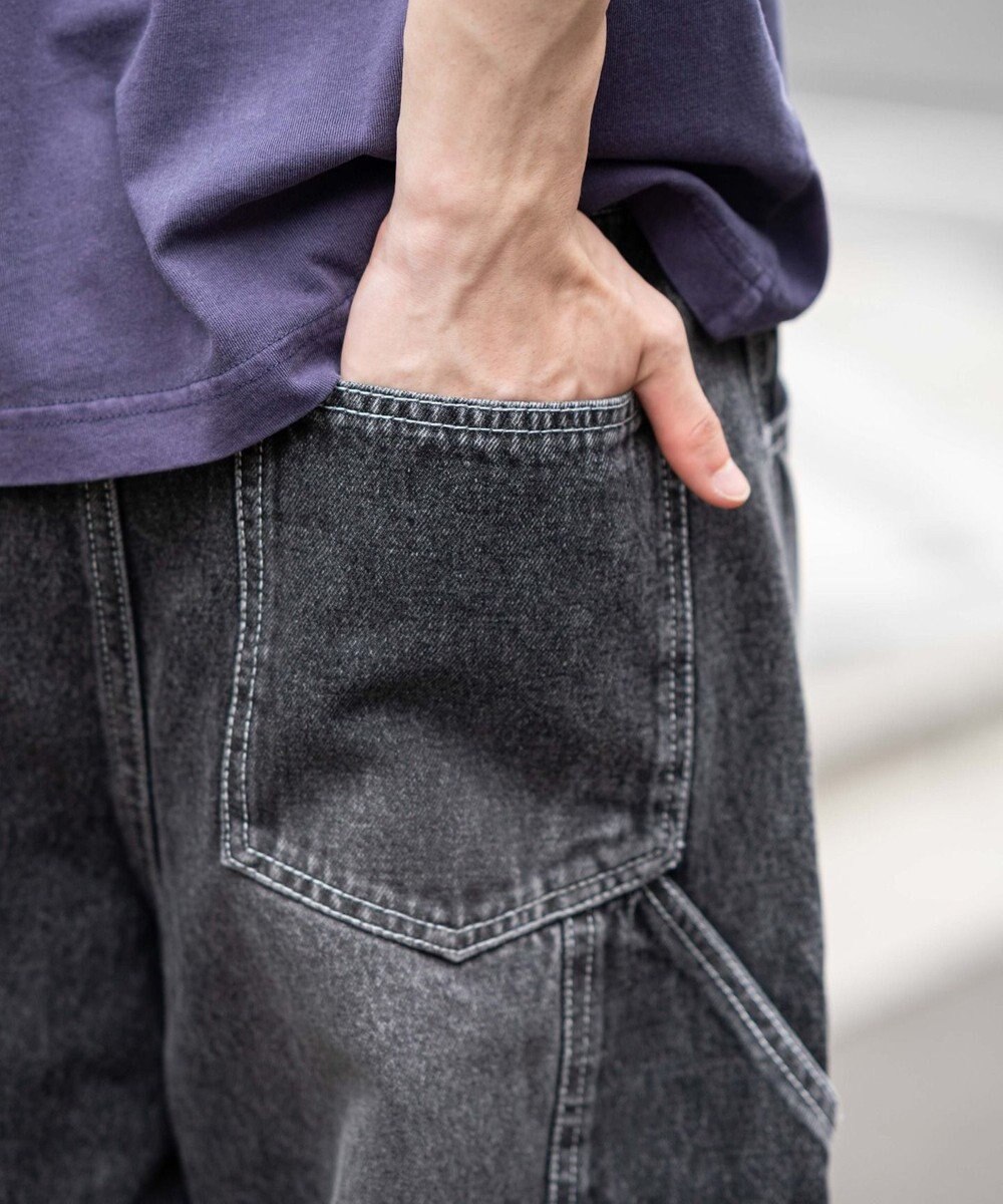 WEGO 【ユニセックス着用ITEM】イージーバレルレッグペインターパンツ 